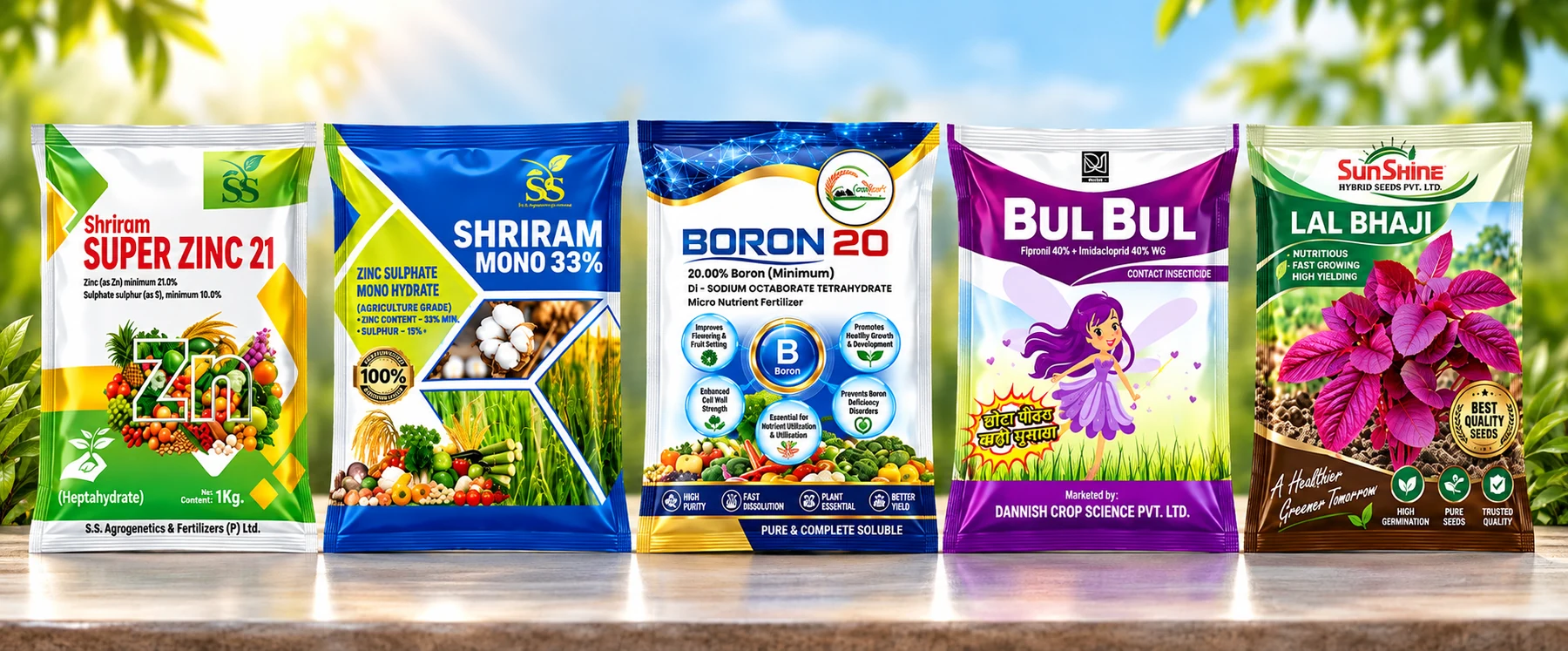 Fertilizer and crop input pouches
