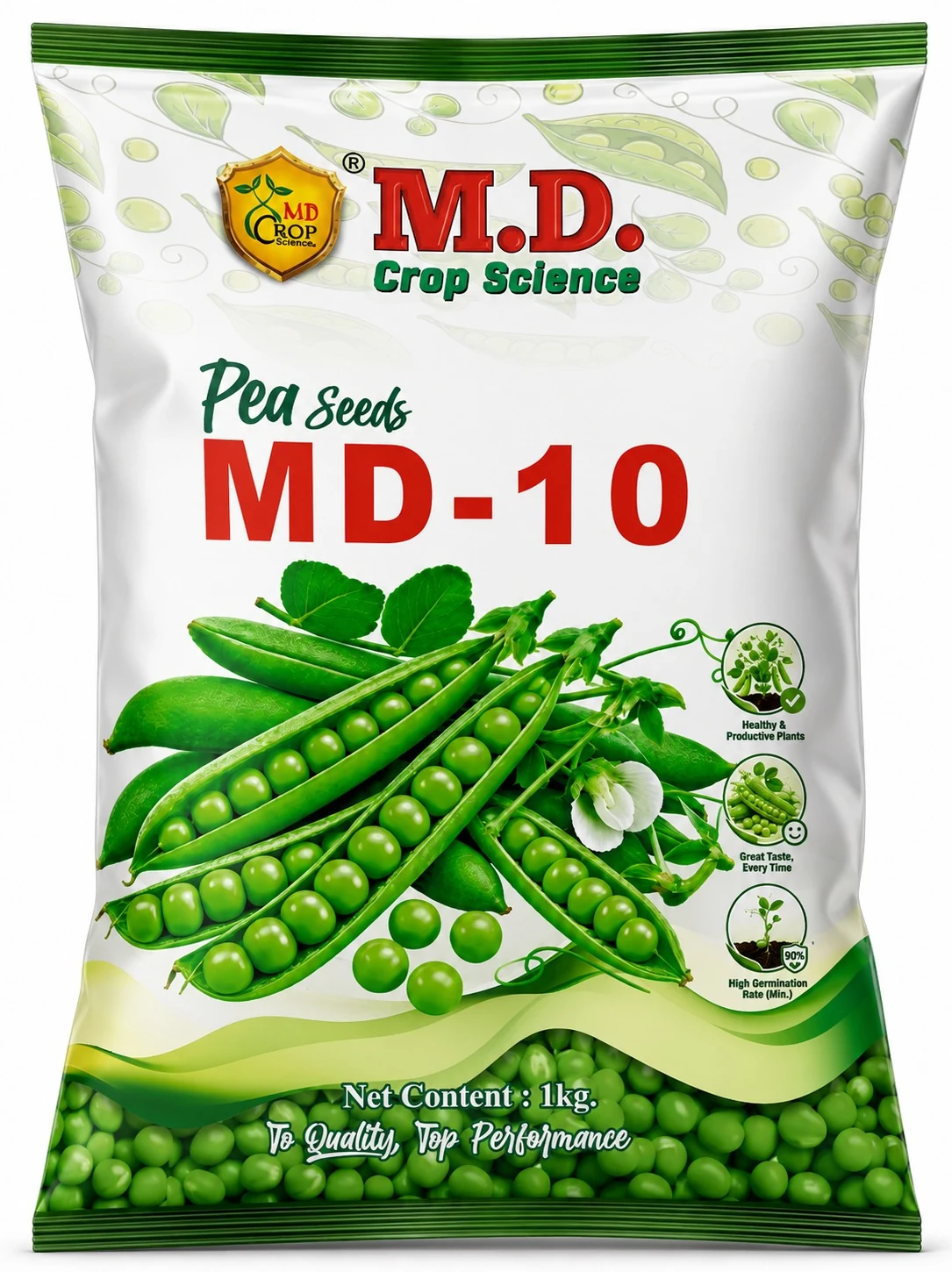 Pea seed pouch design