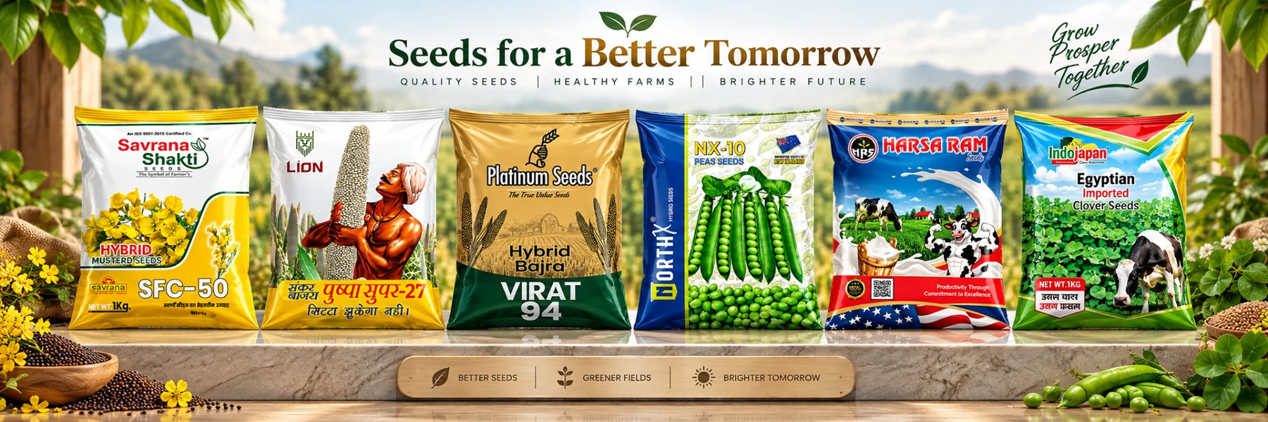 Seed pouch packaging range